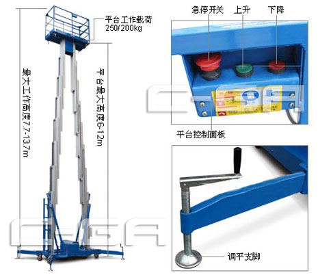 雙桅柱高空作業(yè)平臺(tái)